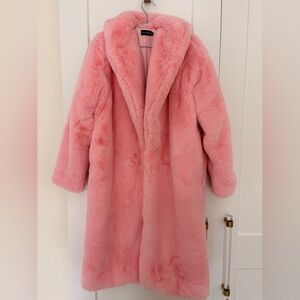 Pretty Little Thing Pink Faux Fur Coat